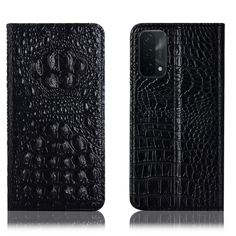 Coque Portefeuille Livre Cuir Etui Clapet H01P pour Oppo A54 5G Noir