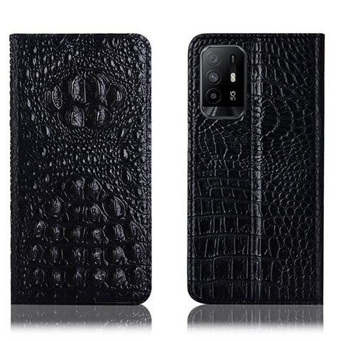 Coque Portefeuille Livre Cuir Etui Clapet H01P pour Oppo A95 5G Noir