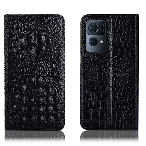 Coque Portefeuille Livre Cuir Etui Clapet H01P pour Oppo Reno7 Pro 5G Noir