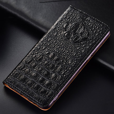 Coque Portefeuille Livre Cuir Etui Clapet H01P pour Samsung Galaxy A7 (2018) A750 Noir