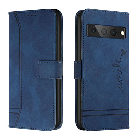 Coque Portefeuille Livre Cuir Etui Clapet H01X pour Google Pixel 7 Pro 5G Bleu