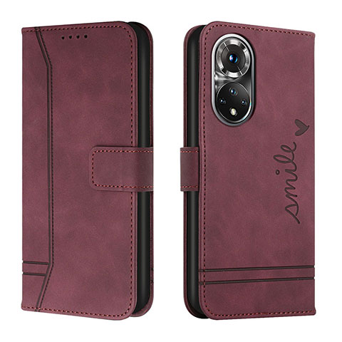 Coque Portefeuille Livre Cuir Etui Clapet H01X pour Huawei Honor 50 5G Rouge