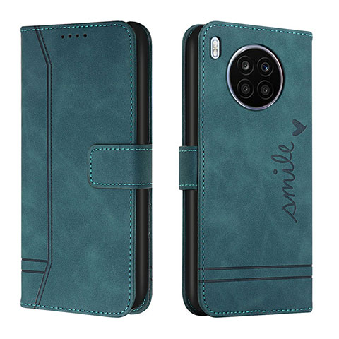 Coque Portefeuille Livre Cuir Etui Clapet H01X pour Huawei Honor 50 Lite Vert