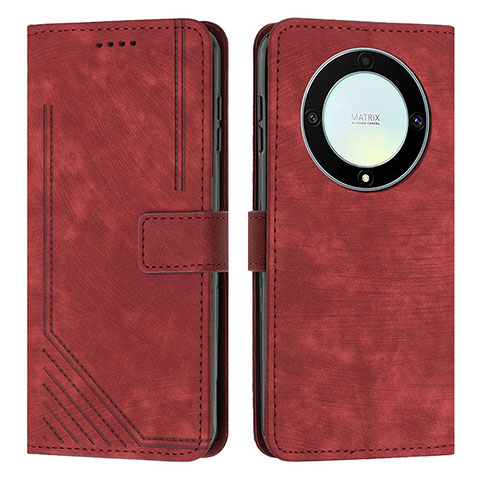 Coque Portefeuille Livre Cuir Etui Clapet H01X pour Huawei Honor Magic5 Lite 5G Rouge