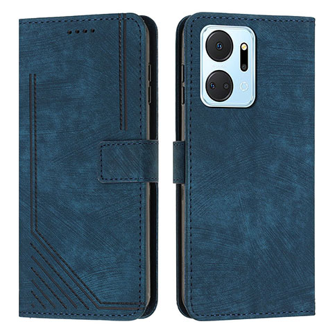 Coque Portefeuille Livre Cuir Etui Clapet H01X pour Huawei Honor X7a Bleu