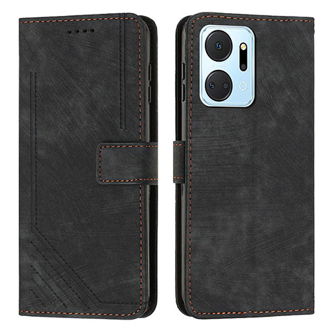 Coque Portefeuille Livre Cuir Etui Clapet H01X pour Huawei Honor X7a Noir