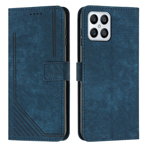 Coque Portefeuille Livre Cuir Etui Clapet H01X pour Huawei Honor X8 4G Bleu