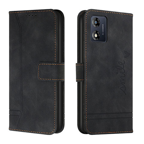 Coque Portefeuille Livre Cuir Etui Clapet H01X pour Motorola Moto E13 Noir