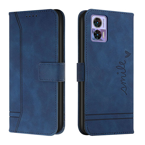 Coque Portefeuille Livre Cuir Etui Clapet H01X pour Motorola Moto Edge 30 Lite 5G Bleu