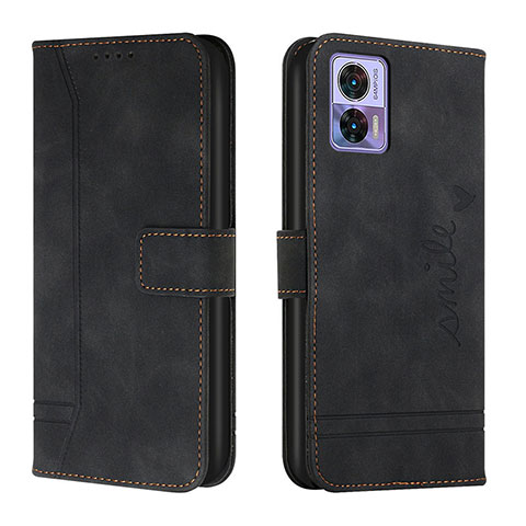 Coque Portefeuille Livre Cuir Etui Clapet H01X pour Motorola Moto Edge 30 Neo 5G Noir