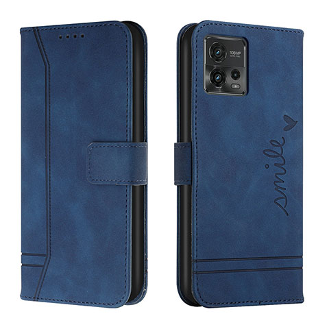 Coque Portefeuille Livre Cuir Etui Clapet H01X pour Motorola Moto G72 Bleu