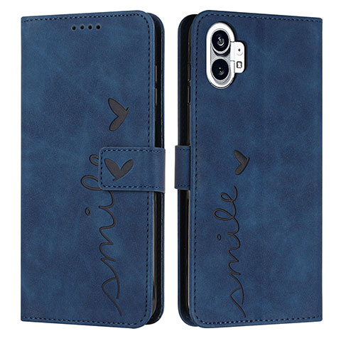 Coque Portefeuille Livre Cuir Etui Clapet H01X pour Nothing Phone 1 Bleu