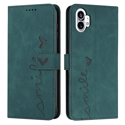 Coque Portefeuille Livre Cuir Etui Clapet H01X pour Nothing Phone 1 Vert