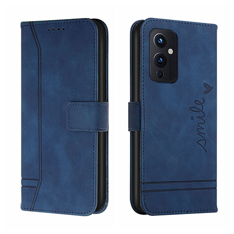 Coque Portefeuille Livre Cuir Etui Clapet H01X pour OnePlus 9 5G Bleu