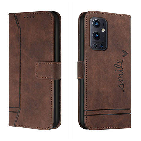 Coque Portefeuille Livre Cuir Etui Clapet H01X pour OnePlus 9 Pro 5G Marron