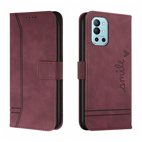 Coque Portefeuille Livre Cuir Etui Clapet H01X pour OnePlus 9R 5G Rouge