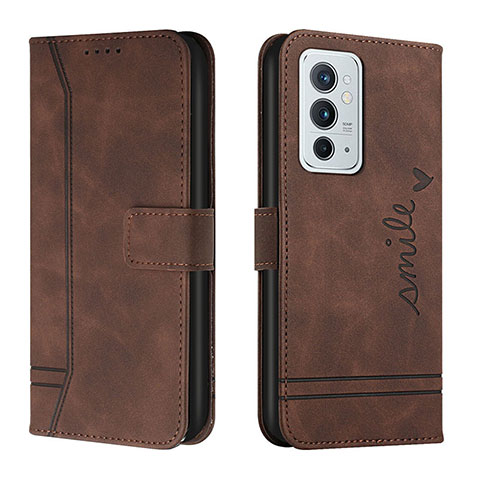 Coque Portefeuille Livre Cuir Etui Clapet H01X pour OnePlus 9RT 5G Marron