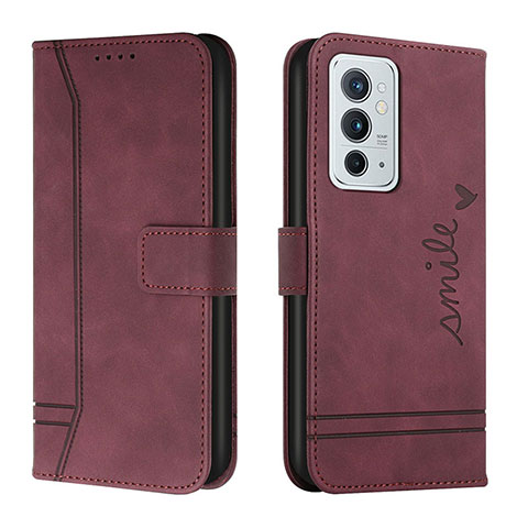 Coque Portefeuille Livre Cuir Etui Clapet H01X pour OnePlus 9RT 5G Rouge