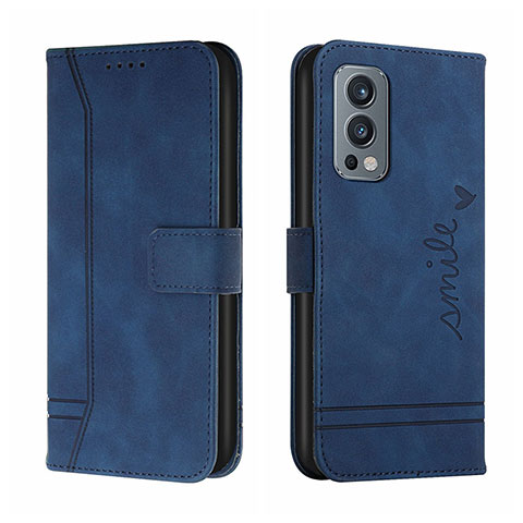 Coque Portefeuille Livre Cuir Etui Clapet H01X pour OnePlus Nord 2 5G Bleu