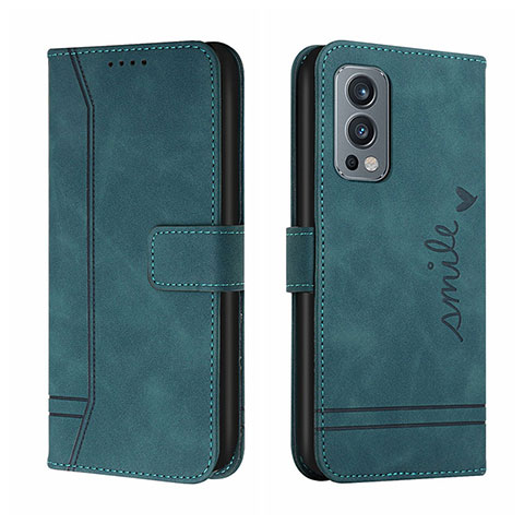 Coque Portefeuille Livre Cuir Etui Clapet H01X pour OnePlus Nord 2 5G Vert