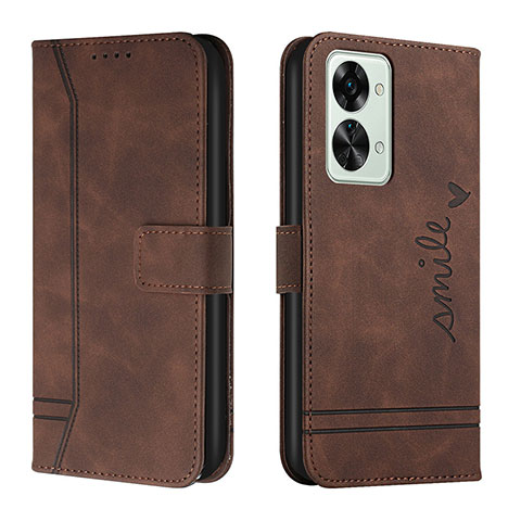 Coque Portefeuille Livre Cuir Etui Clapet H01X pour OnePlus Nord 2T 5G Marron