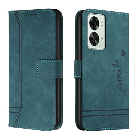 Coque Portefeuille Livre Cuir Etui Clapet H01X pour OnePlus Nord 2T 5G Vert