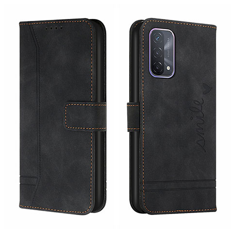 Coque Portefeuille Livre Cuir Etui Clapet H01X pour Oppo A74 4G Noir