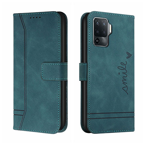 Coque Portefeuille Livre Cuir Etui Clapet H01X pour Oppo A94 4G Vert