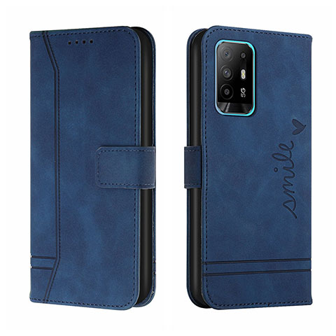 Coque Portefeuille Livre Cuir Etui Clapet H01X pour Oppo A94 5G Bleu