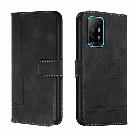 Coque Portefeuille Livre Cuir Etui Clapet H01X pour Oppo A95 5G Noir