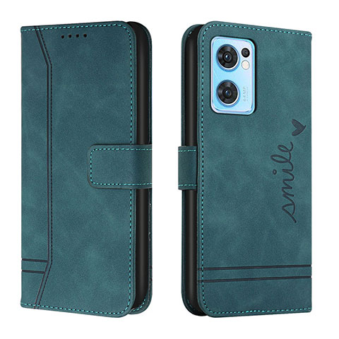 Coque Portefeuille Livre Cuir Etui Clapet H01X pour Oppo Find X5 Lite 5G Vert