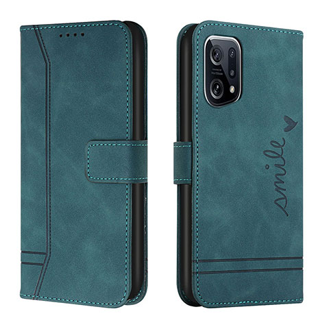 Coque Portefeuille Livre Cuir Etui Clapet H01X pour Oppo Find X5 Pro 5G Vert