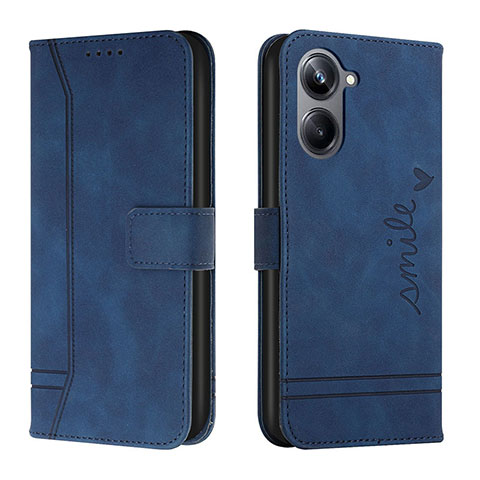 Coque Portefeuille Livre Cuir Etui Clapet H01X pour Realme 10 Pro 5G Bleu