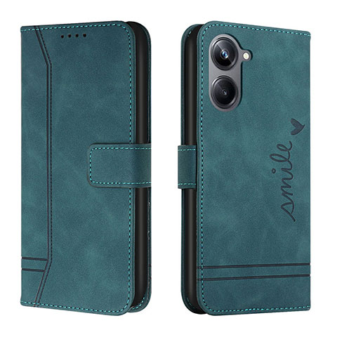 Coque Portefeuille Livre Cuir Etui Clapet H01X pour Realme 10 Pro 5G Vert