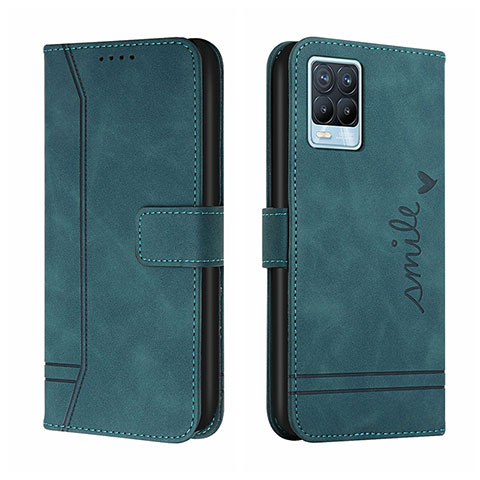 Coque Portefeuille Livre Cuir Etui Clapet H01X pour Realme 8 4G Vert