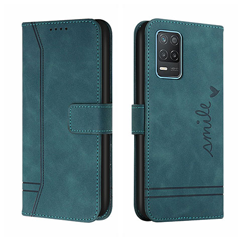 Coque Portefeuille Livre Cuir Etui Clapet H01X pour Realme 8s 5G Vert