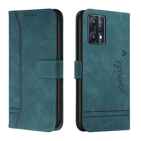 Coque Portefeuille Livre Cuir Etui Clapet H01X pour Realme 9 4G Vert