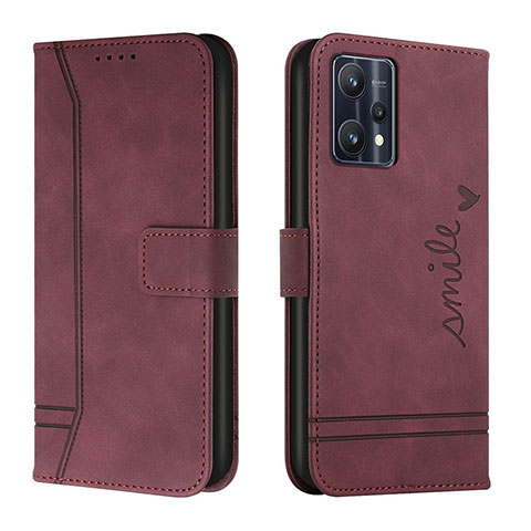 Coque Portefeuille Livre Cuir Etui Clapet H01X pour Realme 9 Pro+ Plus 5G Rouge