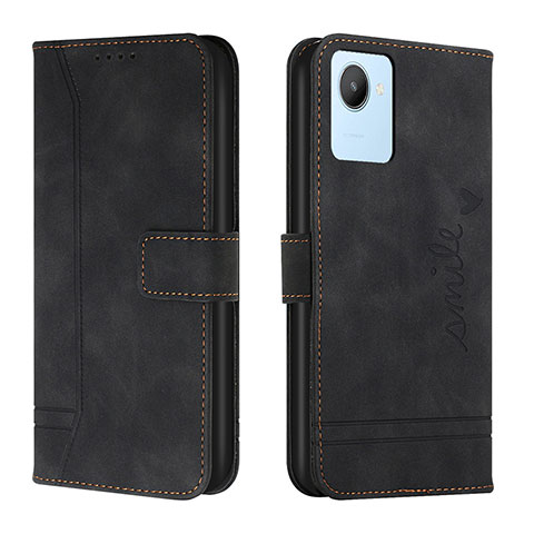 Coque Portefeuille Livre Cuir Etui Clapet H01X pour Realme C30s Noir