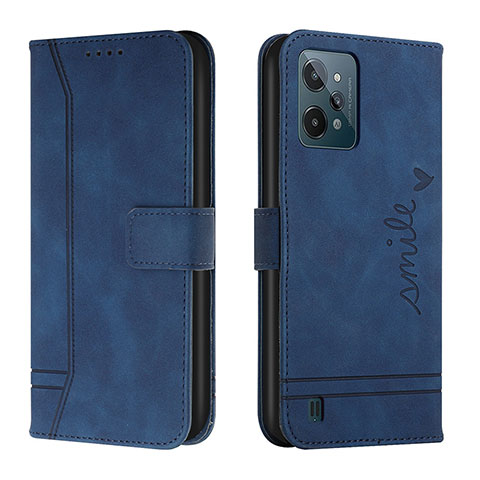 Coque Portefeuille Livre Cuir Etui Clapet H01X pour Realme C31 Bleu