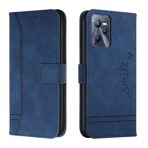 Coque Portefeuille Livre Cuir Etui Clapet H01X pour Realme C35 Bleu