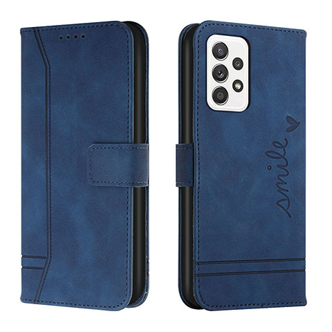 Coque Portefeuille Livre Cuir Etui Clapet H01X pour Samsung Galaxy A53 5G Bleu