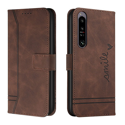 Coque Portefeuille Livre Cuir Etui Clapet H01X pour Sony Xperia 1 IV Marron