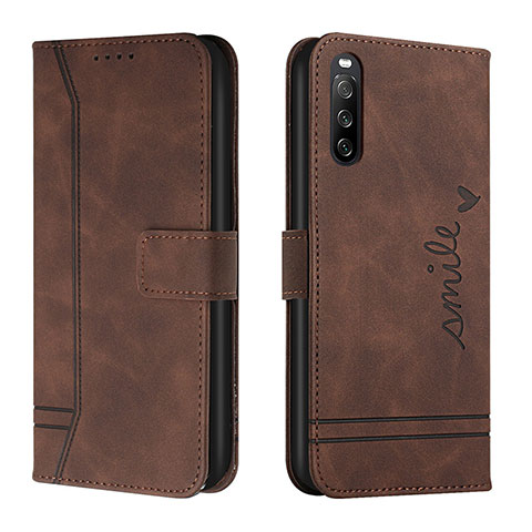 Coque Portefeuille Livre Cuir Etui Clapet H01X pour Sony Xperia 10 IV SO-52C Marron