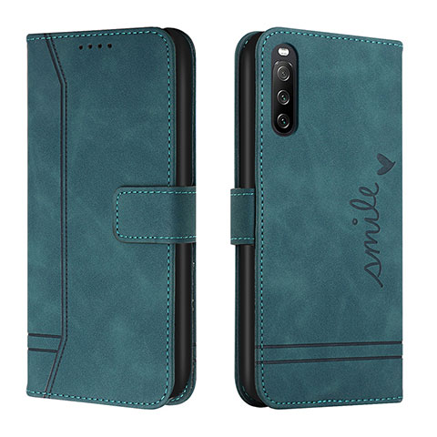 Coque Portefeuille Livre Cuir Etui Clapet H01X pour Sony Xperia 10 V Vert