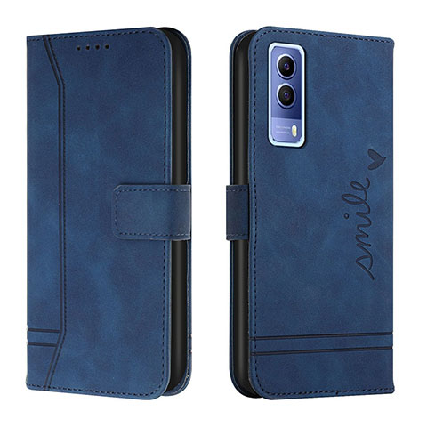 Coque Portefeuille Livre Cuir Etui Clapet H01X pour Vivo iQOO U1 Bleu