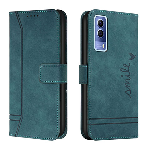 Coque Portefeuille Livre Cuir Etui Clapet H01X pour Vivo iQOO U1 Vert