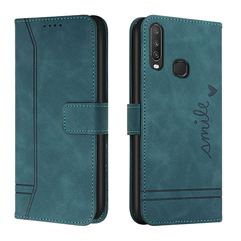 Coque Portefeuille Livre Cuir Etui Clapet H01X pour Vivo Y12 Vert