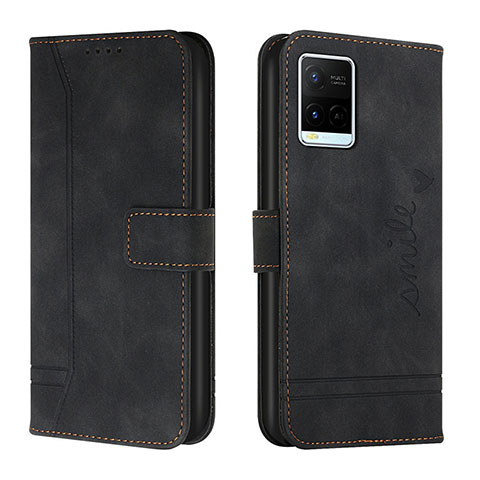 Coque Portefeuille Livre Cuir Etui Clapet H01X pour Vivo Y21e Noir