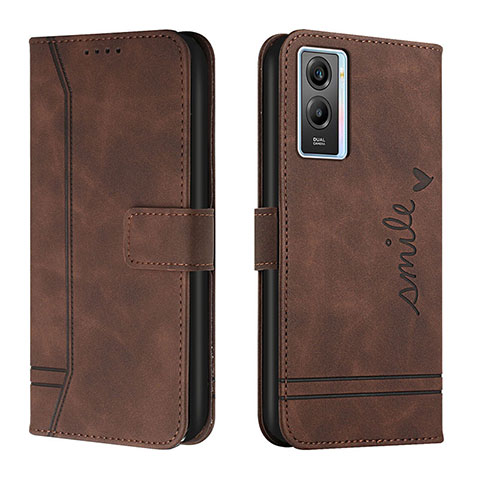 Coque Portefeuille Livre Cuir Etui Clapet H01X pour Vivo Y55s (2021) Marron